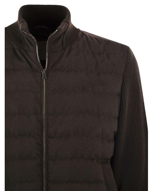 Herno Black Long-Sleeved Down Jacket for men