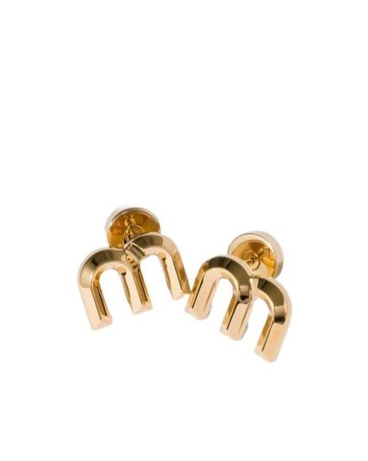 Miu Miu Metallic Metal Earrings