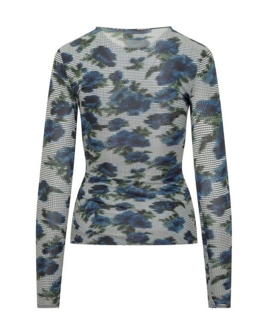 Coperni Blue Patterned Slim-Fit Top