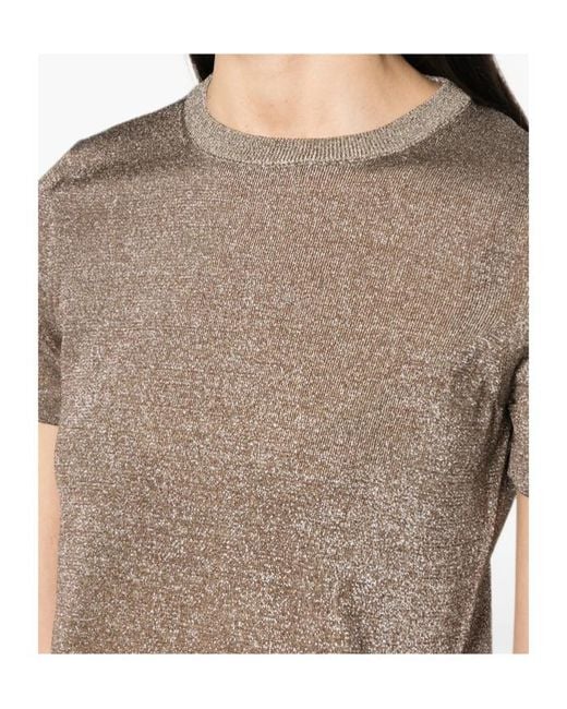 Missoni Gray Metallic Short-Sleeve T-Shirt