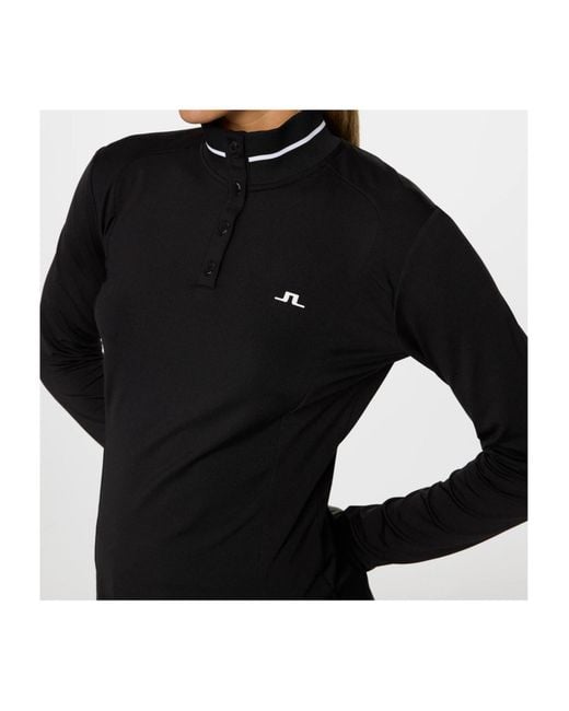 J.Lindeberg Blue Hertta Long Sleeve Polo