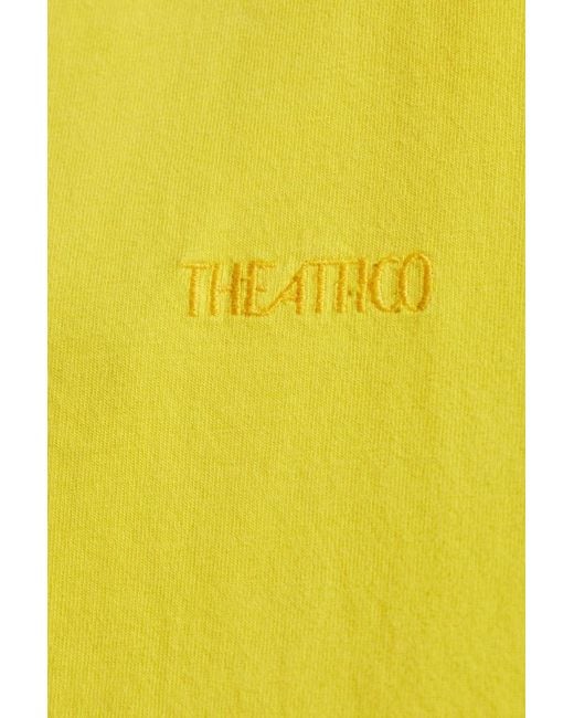 The Attico Yellow The Logo Embroidered Oversized Jersey T-Shirt