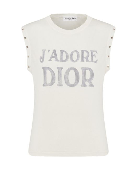 Dior J'Adore Tank Top in White | Lyst