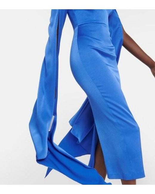 Alex Perry Blue Crêpe Midi Dress