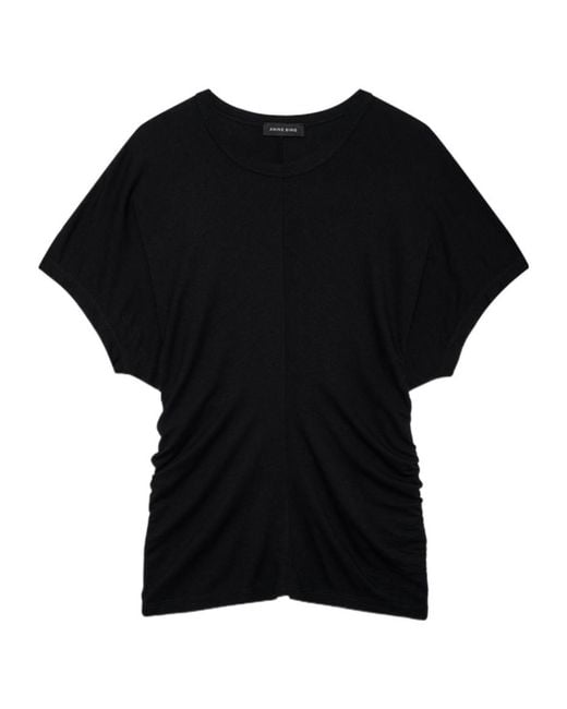 Anine Bing Black Zadig Crewneck T-Shirt