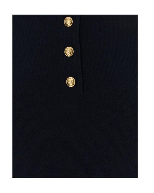Blazé Milano Blue Blazé Milano Highland Buttoned Polo Top