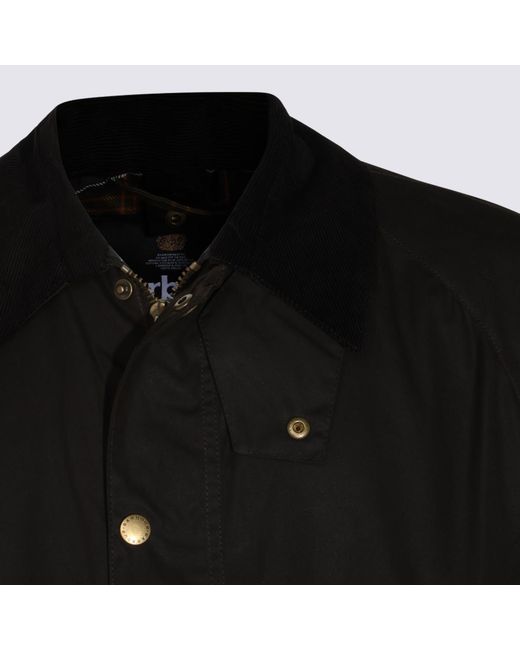 Barbour Black Waxed Cotton Jacket for men