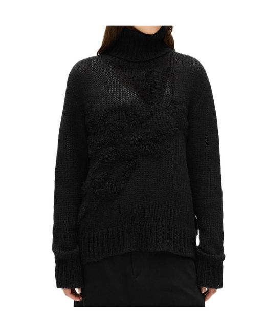 Ann Demeulemeester Black Fransina Turtleneck Sweater