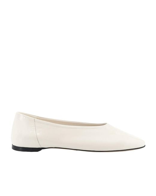 Totême  Natural Totême Almond-Toe Ballerina Shoes