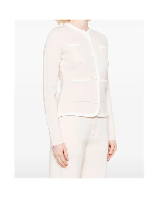 Forte_forte White Button Cardigan