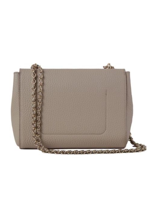 Mulberry Gray Chain-Strap Leather Satchel