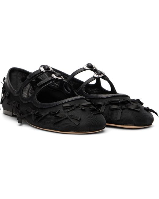 Marc Jacobs Black The Bow Mesh Kiki Ballet Flats