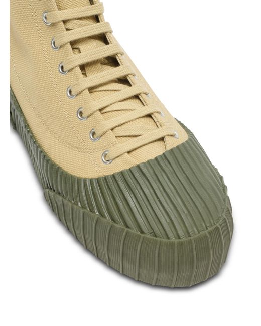 Balmain Green Riff Low Canvas Sneakers for men