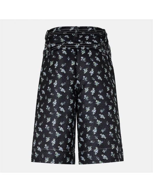 Ganni Black Jacquard Shorts