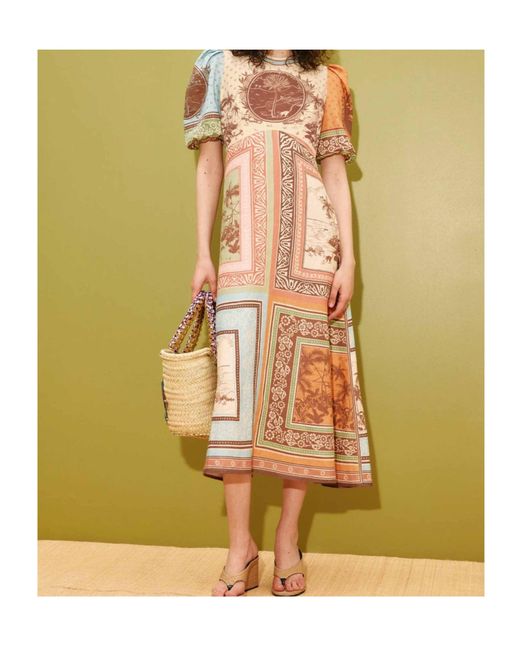 ALÉMAIS Multicolor Alberta Midi Dress