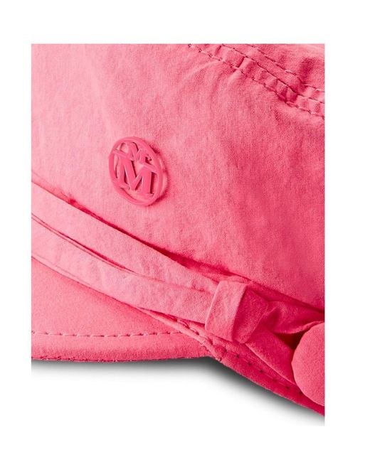 Maison Michel Pink Abby Baker Boy Cap