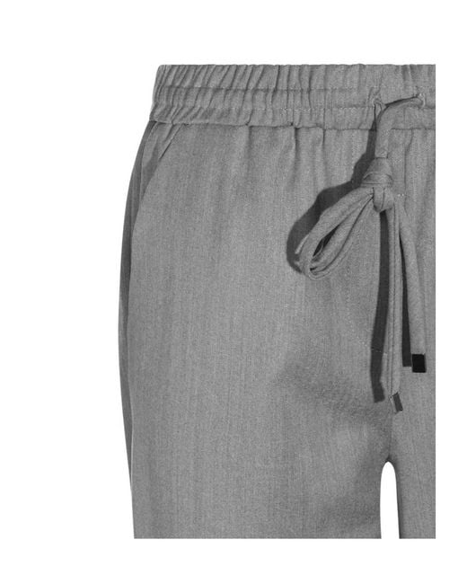 Antonelli Gray Drawstring Waist Pants