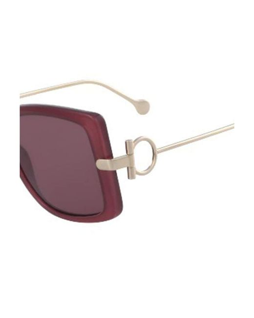 Ferragamo Purple Logo Sunglasses for men