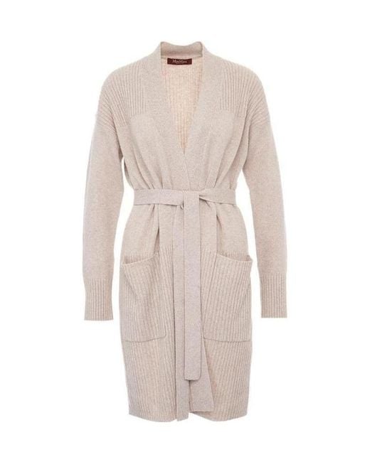 Max Mara White Tie A Cardigan With Details