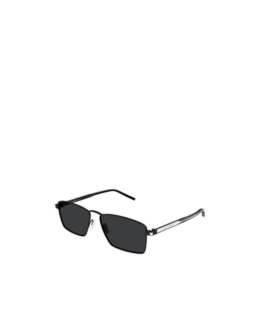 Saint Laurent White Eyewear Rectangular Frame Sunglasses