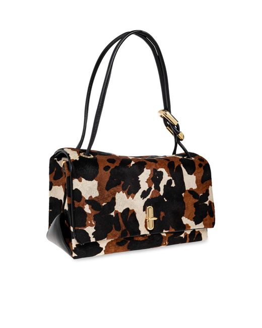 Marc Jacobs Black The Dual Print Large Shoulder Bag
