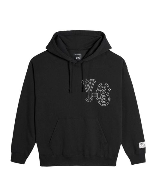 Y-3 Black Comfortable Pullover Hoodie for men