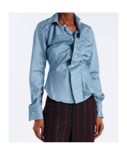 Vivienne Westwood Blue Cotton Poplin Shirt