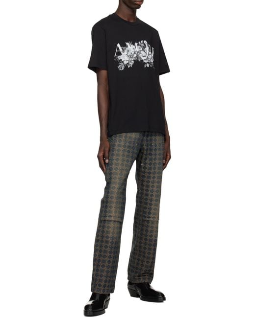 Amiri Black Open-Necked Shirt for men