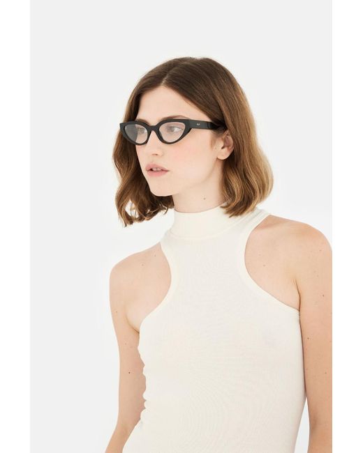 Retrosuperfuture White Geometric Frame Plain Mirror for men
