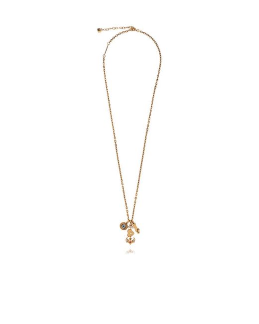 DSquared² White Charm-Detail Cable-Chain Necklace for men