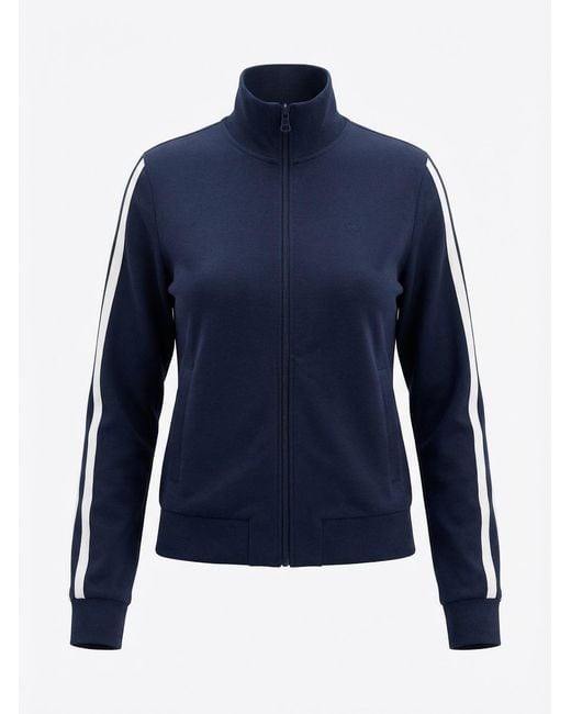 Gucci Blue Embroidery Technical Jersey Zip Jacket