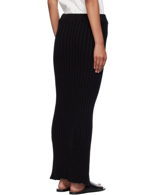 Baserange Black Macau Midi Skirt