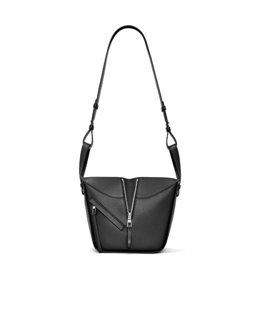 Loewe Black Hammock Logo Embossed Shoulder Bag