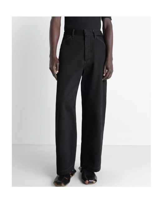 Lemaire Black Maxi Workwear Pants for men