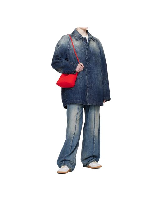 MM6 by Maison Margiela Blue Faded Long-Sleeved Denim Jacket for men