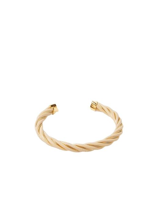 Bottega Veneta Metallic Twist Cuff Bracelet
