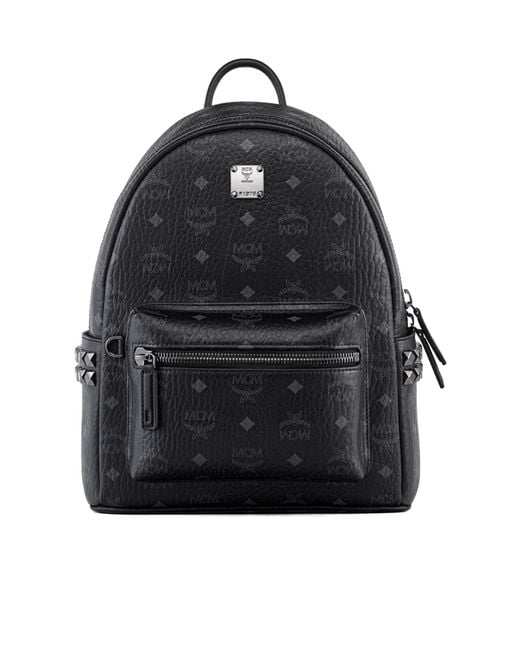 MCM Black Stark Side Studs Backpack for men