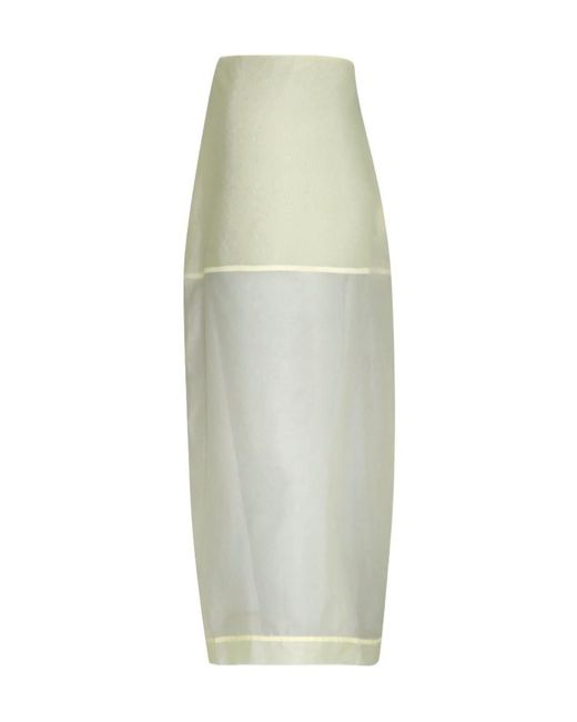 Frankie Shop Green Peri Sheer Midi Skirt