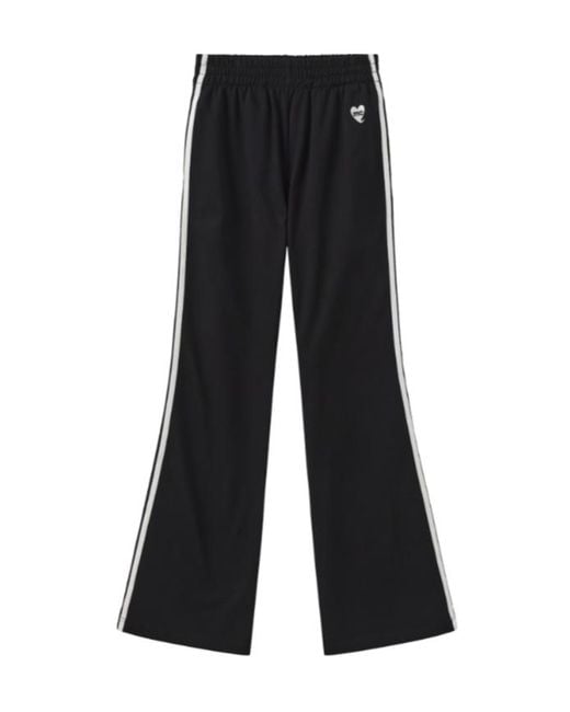 Marissa Chiara Black Heart Embroidered Sweatpants