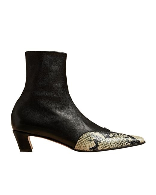Khaite Black Nevada Ankle Stretch Boot 40