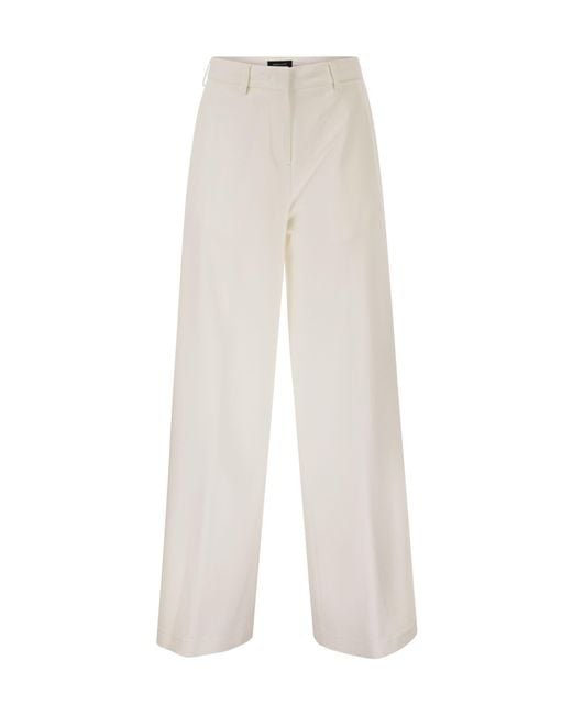 Fabiana Filippi White Straight-Leg Tailored Trousers