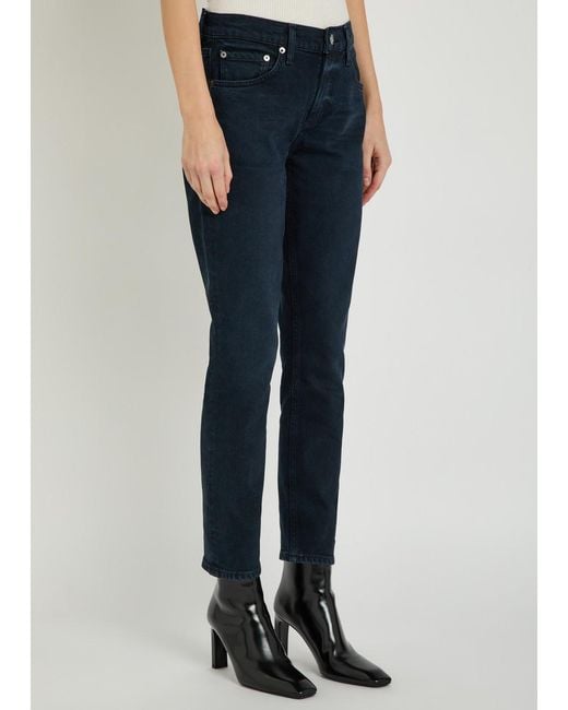 Agolde Blue Cocktail Ankle Skinny-Leg Jeans