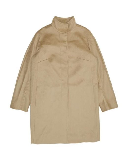 Max Mara Natural Melina Logo Coat