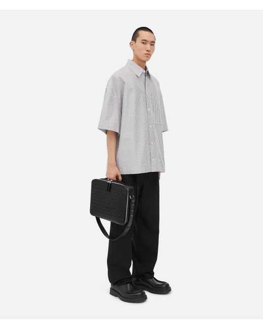 Bottega Veneta Black Getaway Slim Briefcase for men