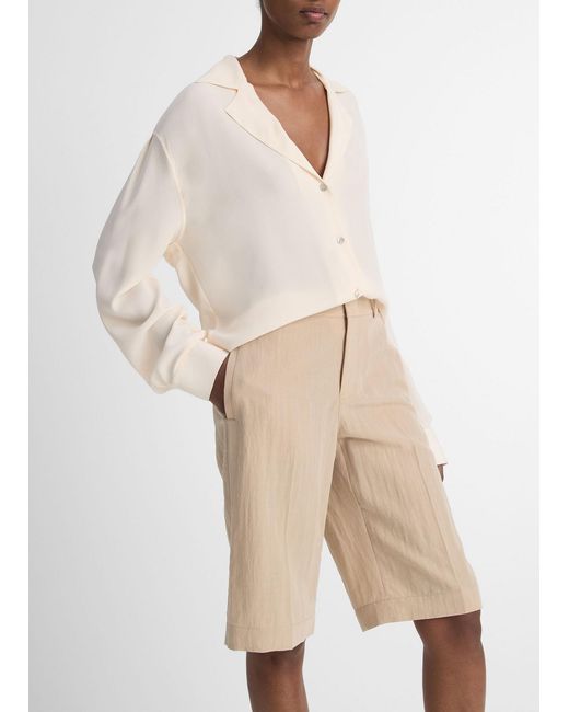 Vince Natural Semi-Sheer Silk Shirt