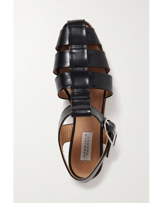 Gabriela Hearst Black Lynn Flat Sandals
