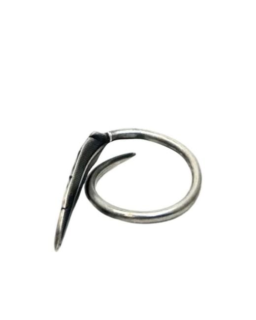 Ann Demeulemeester White Berk Feather Ring for men
