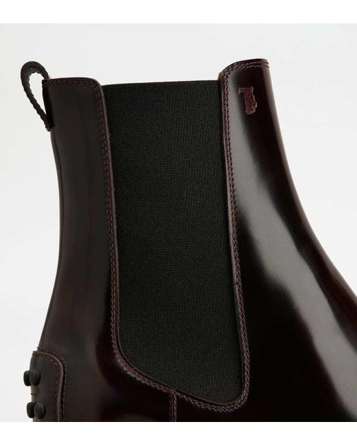 Tod's Black Block Heel Chelsea Boots