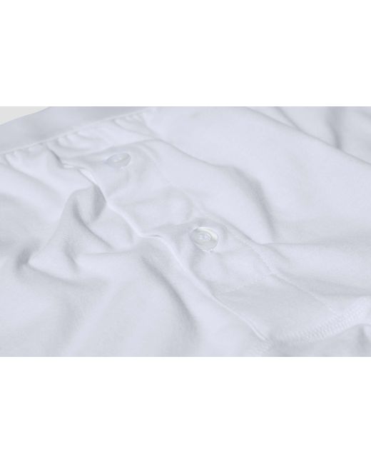 Comme des Garçons White Wide-Leg Boxer Shorts for men