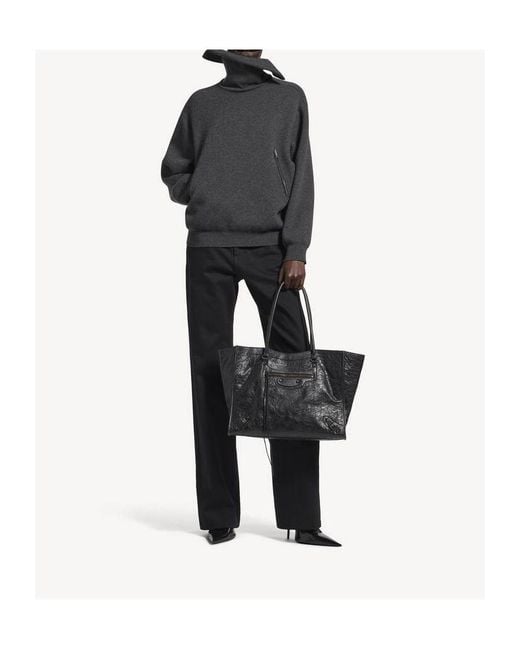 Balenciaga Gray Half-Zip Knitted Jumper